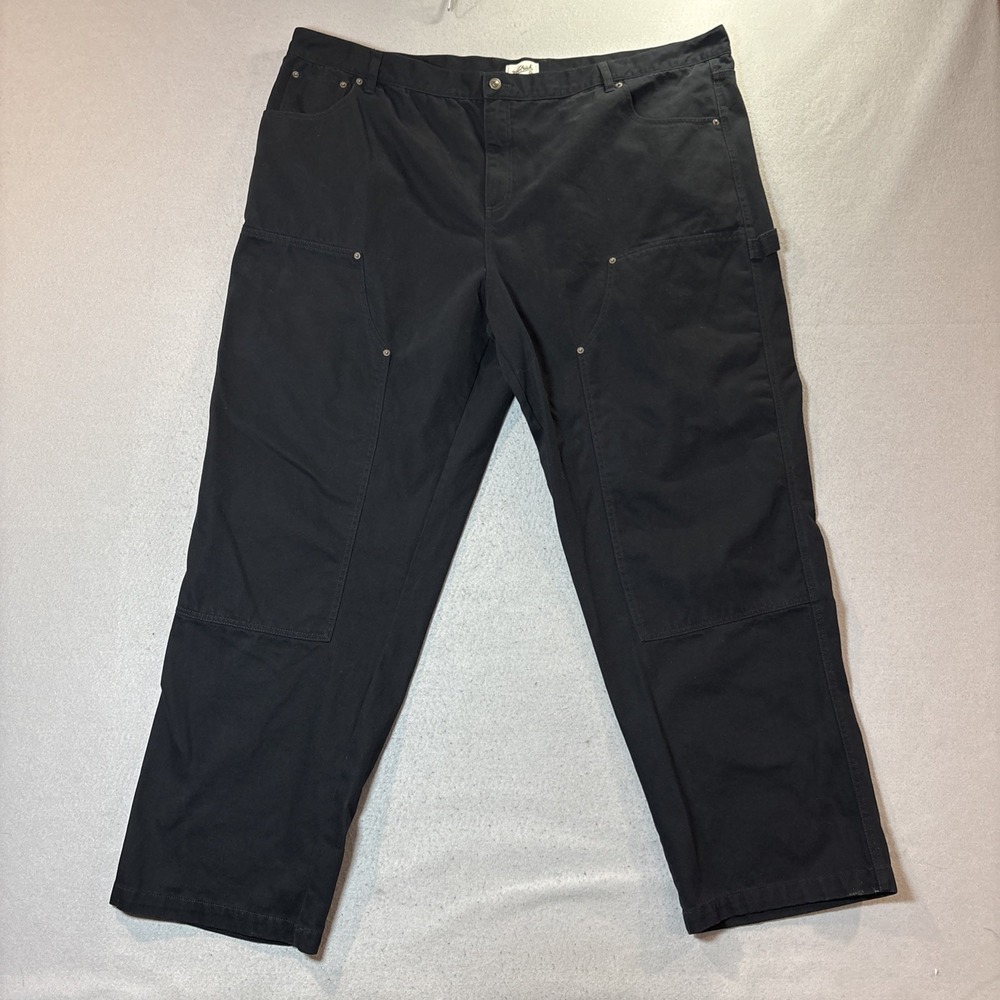 Woolrich Pants Jeans Double Front Carpenter Work Casual Black 54X36 (52x35)